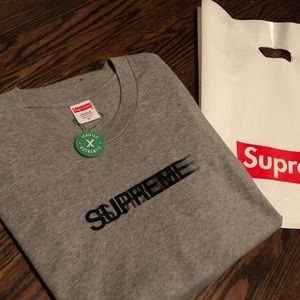 Supreme Motion Logo Tee Heather Grey SS16 Size M